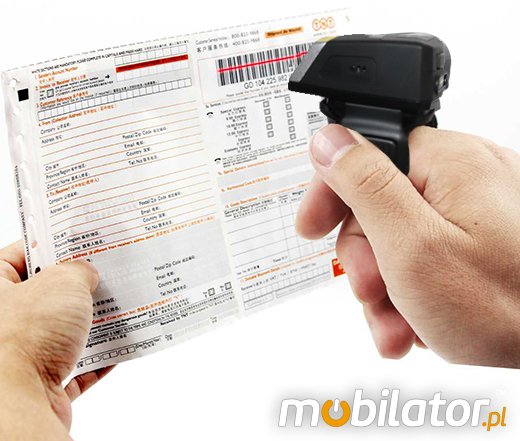 FS02P - mini skaner kodw kreskowych 1D - Piercionkowy - Bluetooth Skaner 2D Bezprzewodowy Bluetooth 3.0 Porczny piecie MobiSCAN  Windows Android IOS mobilator.pl New Portable Devices Mobilne Skanery kodw kreskowych MINI