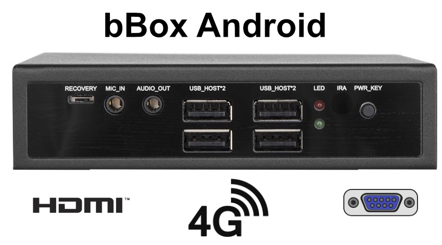 Niewielki komputer przemysłowy z wzmocnioną obudową (LAN + COM + HDMI) system Android