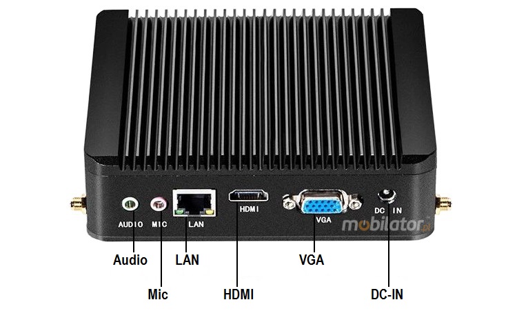 MiniPC yBOX-X30 Lekki Mały Komputer Złącza Audio Mic LAN HDMI VGA DCIN  mobilator pl