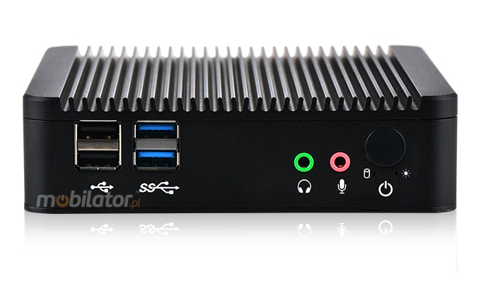 Odporny Komputer przemysowy bezwentylatorowy z 2-oma kartami sieciowymi LAN - MiniPC yBOX-X29(2LAN)-J1900 Barebone tylni panel vga intel mobilator wzmocniony szybki 2x lan rj45