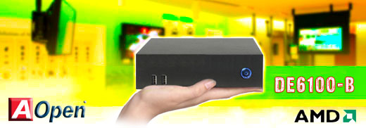 MiniPC Przemysowy AOpen DE6100 B AMD Quad core R-464L 4x2.3GHz 16GB DDR3 256GB SSD SATA 3