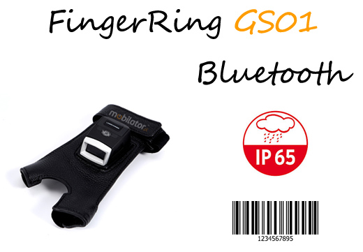 MobiScan FingerRing GS01 - mini skaner kodw kreskowych 1D  Bluetooth 3.0 Porczny piecie MobiSCAN  Kompatybilny Windows Android IOS mobilator.pl New Portable Devices Mobilne Skanery kodw kreskowych MINI
