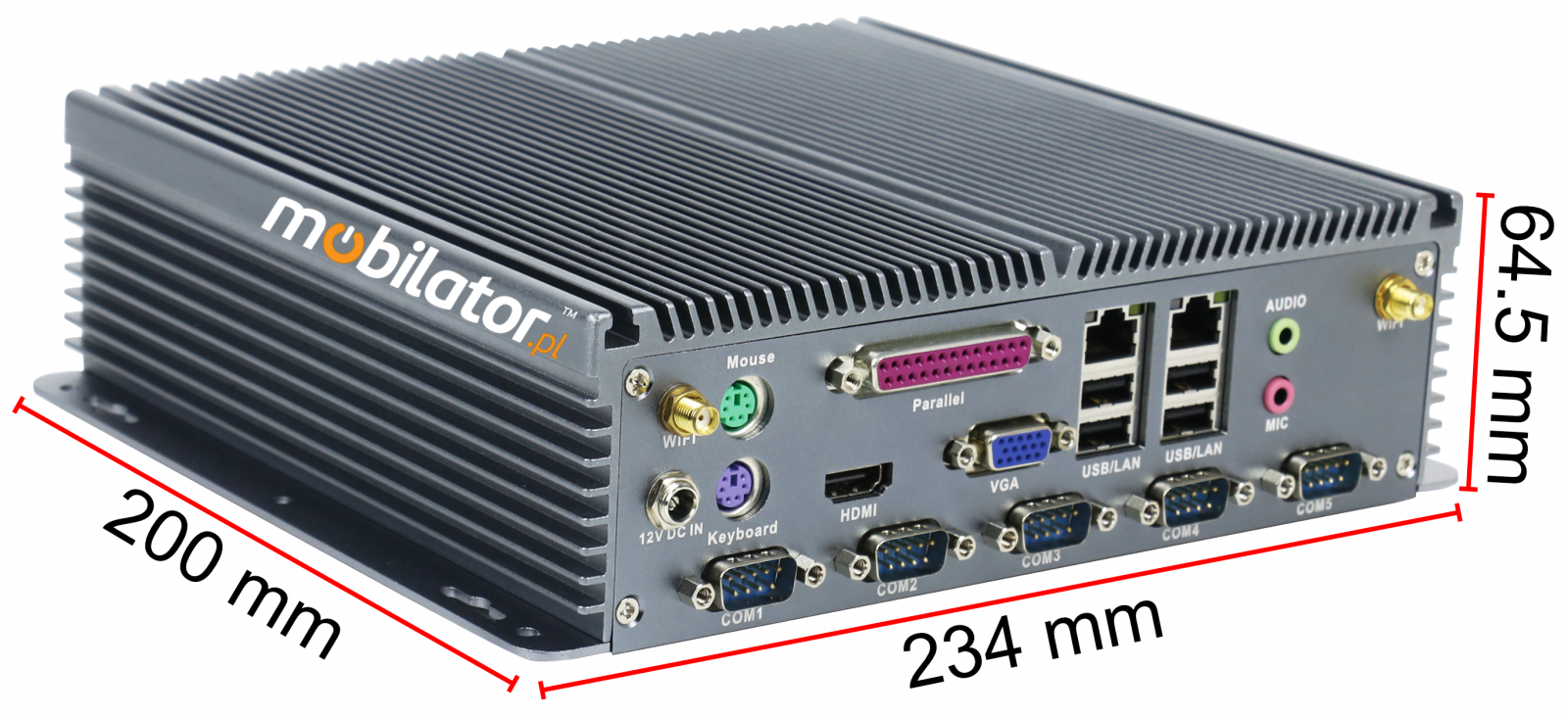IBOX-206 Komputer przemysłowy  dla zastosowań magazynowych z modułem WiFi 3G 4G 6x COM