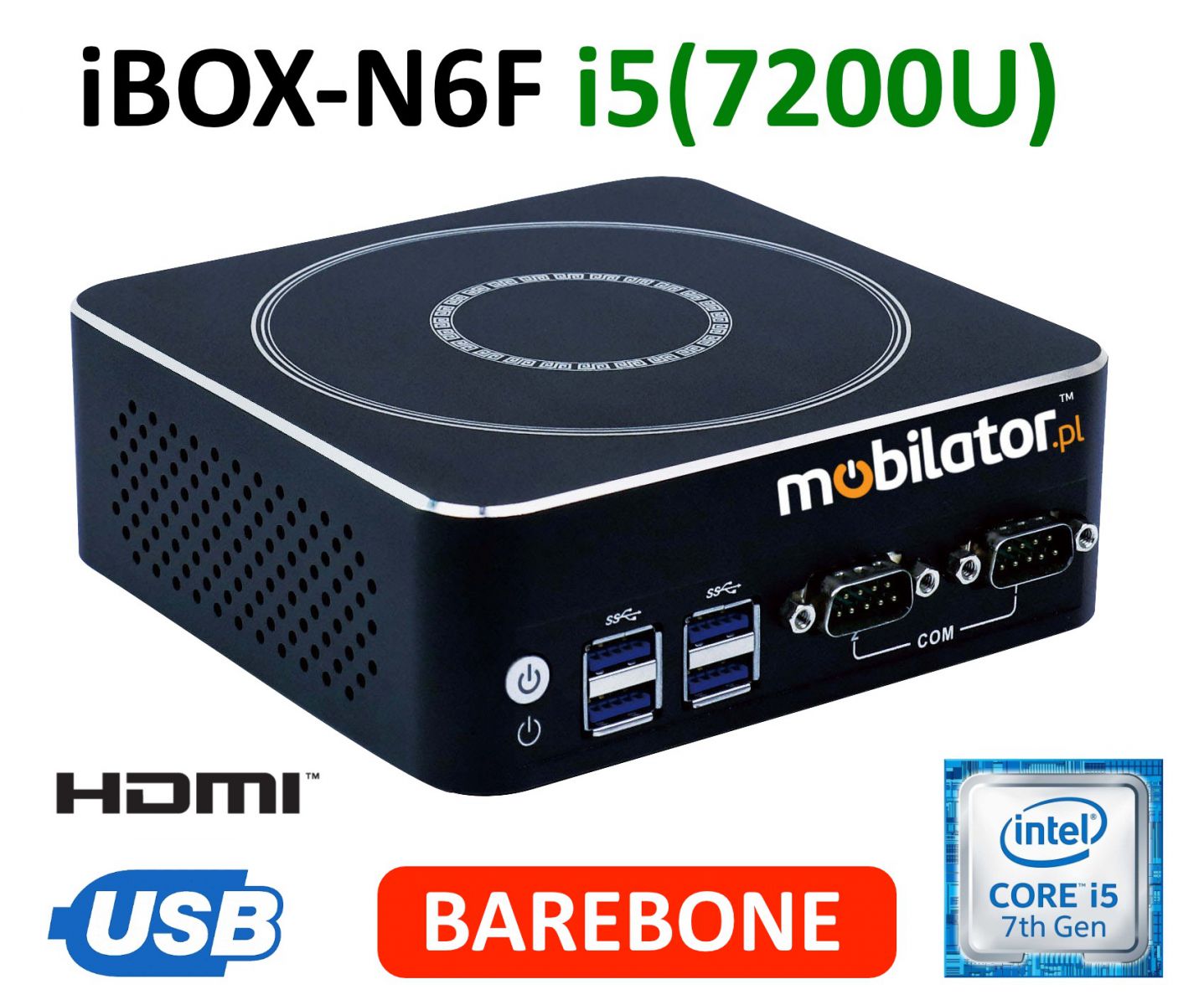 iBOX-N6F - Magazynowy komputer przemysowy z dwiema kartami LAN RJ45