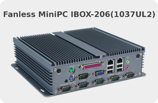 Przemysowy Komuter Fanless MiniPC IBOX-206(1037UL2)