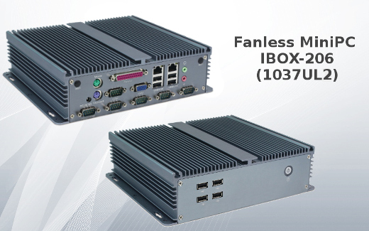 Przemysowy Komuter Fanless MiniPC IBOX-206(1037UL2)