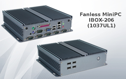 Przemysowy Komuter Fanless MiniPC IBOX-206(1037UL1)