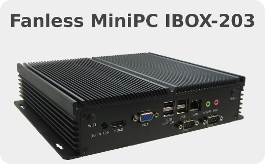 Przemysowy Komuter Fanless MiniPC IBOX-203