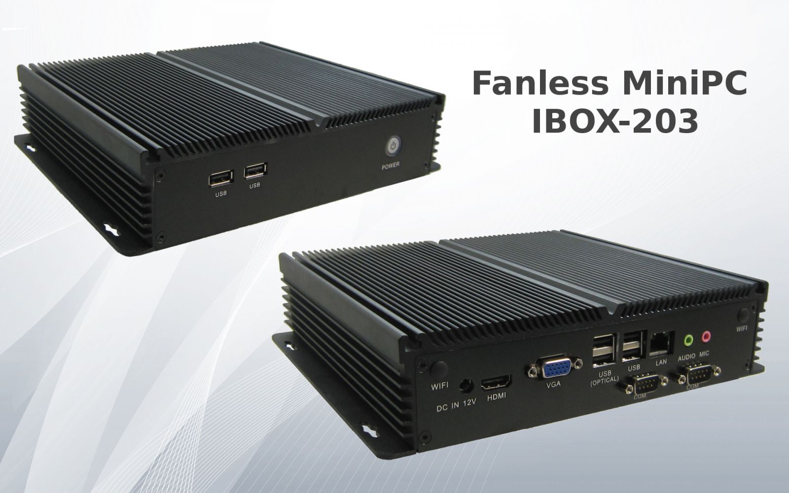 Przemysowy Komuter Fanless MiniPC IBOX-203