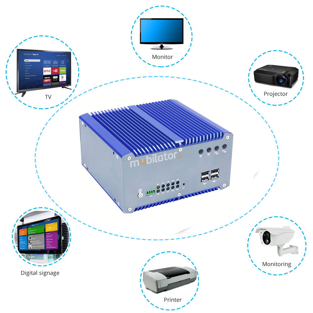 MiniPC IBOX 301P Praktyczny niewielkich rozmiarw komputer przemysowy magazyn i logistyka  mobilator pl