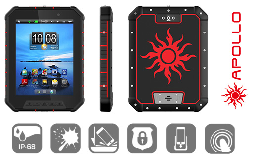 tablet przemysowy odporny na wod i py apollo c8-m