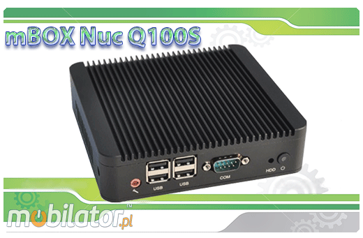 Przemysowy Fanless MiniPC  MBOX Nuc Q100S
