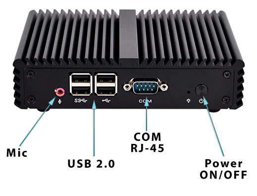 Komputer Przemysowy Fanless MiniPC mBOX Nuc Q107S umpc mobilator ssd
