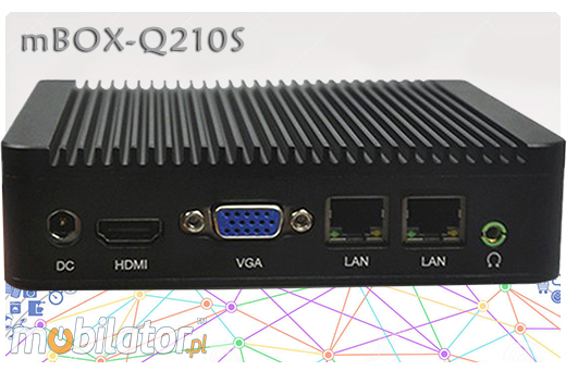 Komputer Przemysowy Fanless MiniPC mBOX Nuc Q210S