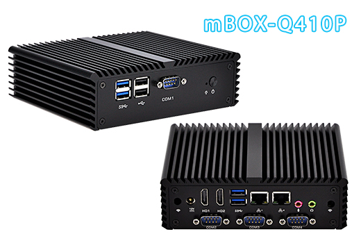 Komputer Przemysowy Fanless MiniPC mBOX Nuc Q410P