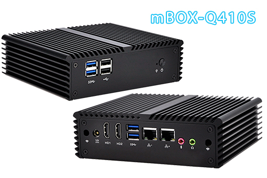Komputer Przemysowy Fanless MiniPC mBOX Nuc Q410S