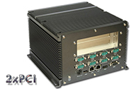 Komputer Przemysowy Fanless MiniPC moBOX-525P2 (2xPCI)