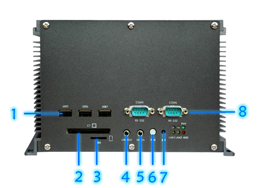 Komputer Przemysowy Fanless MiniPC moBOX-525P2 (2xPCI)