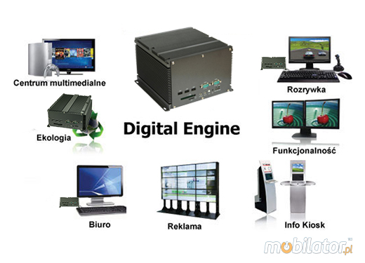 Komputer Przemysowy Fanless MiniPC moBOX-525P2 (2xPCI)