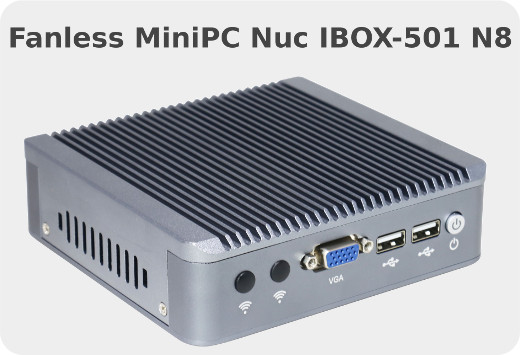 Przemysowy Komuter Fanless MiniPC Nuc IBOX-501 N8