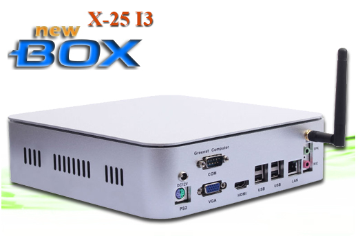 Komputer Przemysowy Fanless MiniPC nBOX-X-25 I3 BAREBONE