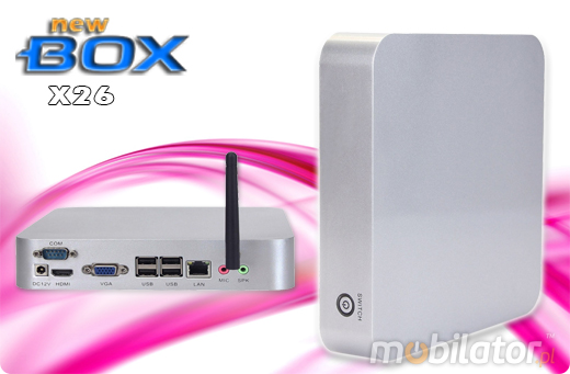 Komputer Przemysowy Fanless MiniPC nBOX-X-26 BAREBONE