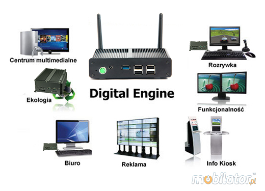 Komputer Przemysowy Fanless MiniPC nBOX-X-29 Y BAREBONE