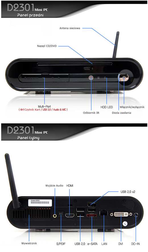 mobilator giada D2301 windows microsoft vista windows 7 nettop mini pc net top 