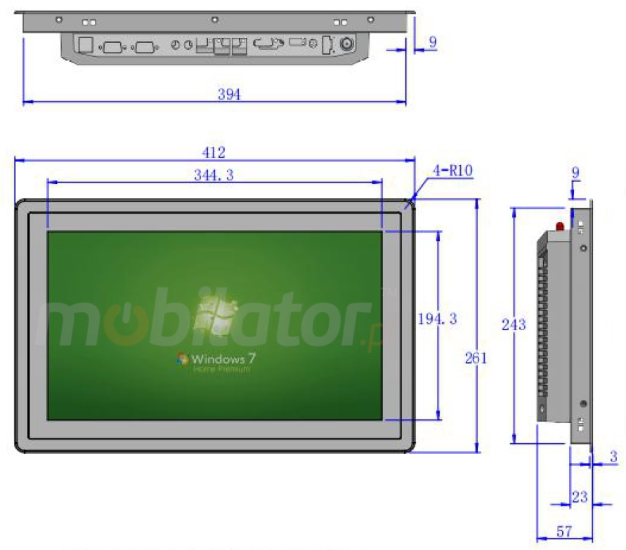 BiBOX-156PC1 -  Wzmocniony, cienki panel PC z 15-calowym ekranem