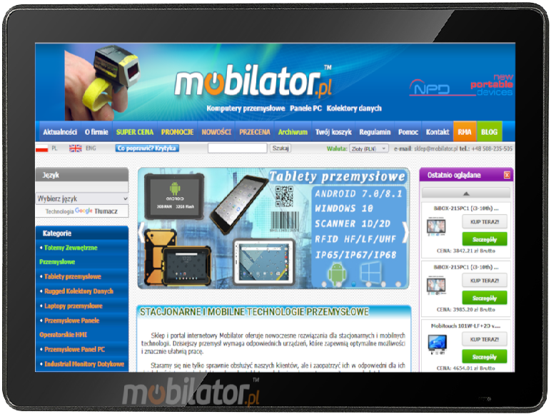 Funkcjonalny panel komputerowy BiBox 15-I58 fanless