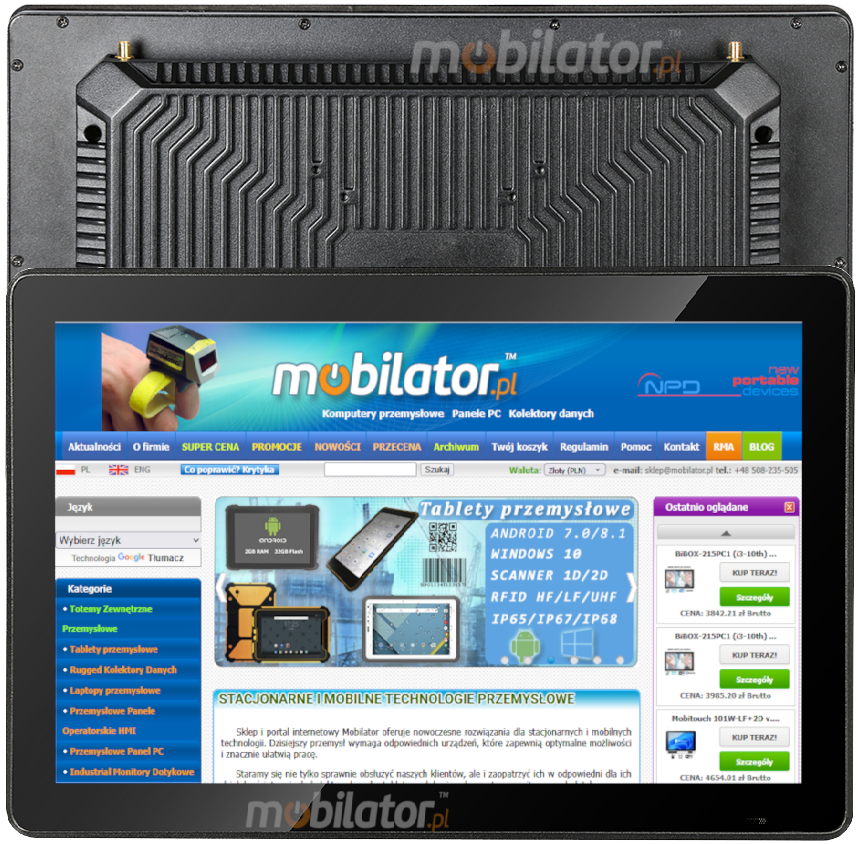 Panel komputerowy BiBox 17-I58 w standardzie Narrow Bezel