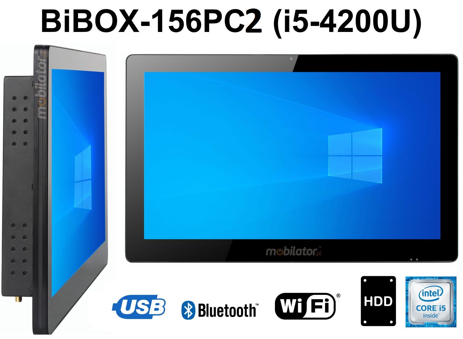 BIBOX-156PC2 Wytrzymay wydajny i dobry  komputer panelowy