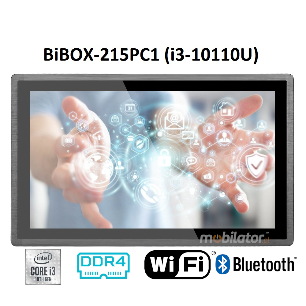 BiBOX-215PC1-  Przemysowy komputer panelowy (1xLAN, 4xUSB)