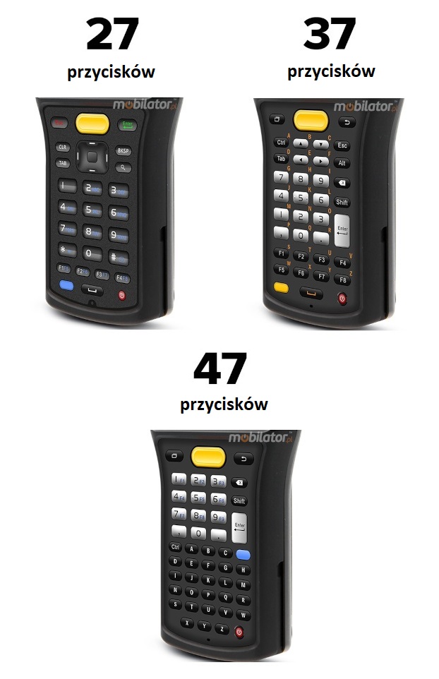 Chainway C61-PF v.14 trzy rodzaje klawiatury do wyboru Klawiatura 27 klawiszy 37 klawiszy 47 klawiszy