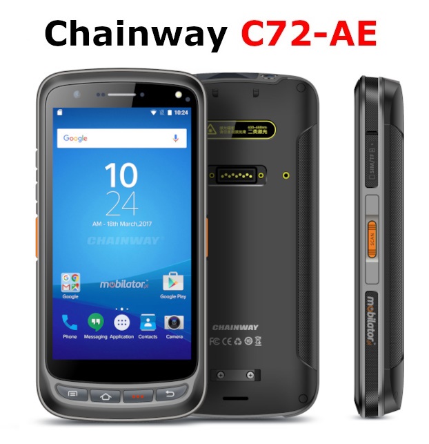 Chainway C72-AE wstrzsoodporny przemysowy wytrzymay odporny smartfon NFC 4G IP65