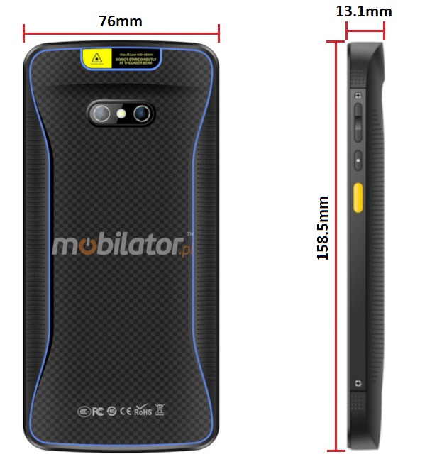 Chainway C90 v.3 wzmocniony smartfon odporny wygodny stylowy design skaner kodw kreskowych 2D Honeywell