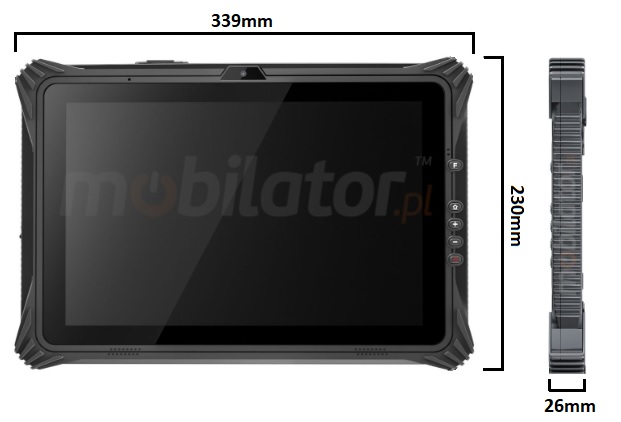 Emdoor I20A wymiary przyciski odporny wytrzymay tablet IP65