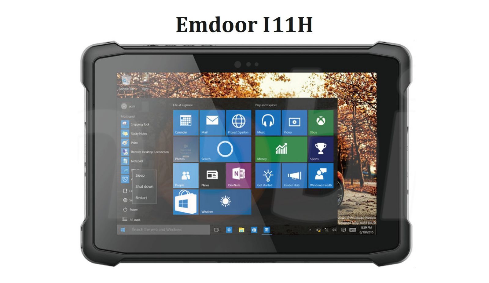Emdoor I11H v.3 - Wodoodporny i wstrzsoodporny tablet z czytnikiem kodw 2D N3680 Honeywell, NFC oraz 4G, 4GB RAM i 64GB ROM 