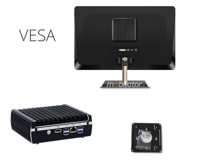   IBOX N133 przemysłowy mały szybki niezawodny SSD intel wifi bluetooth fanless industrial small LAN i3