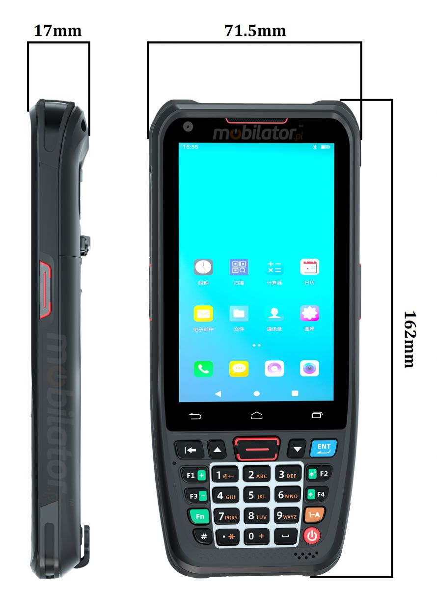 MobiPad A400N v.1 - Porczny i wygodny w uytkowaniu kolektor danych z 3GB RAM i 32GB ROM, Bluetooth, GPS, WiFi i norm IP66