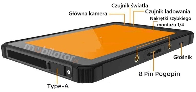 Tablet MobiPad Tex81 przemysłowy dla pracowników terenowych