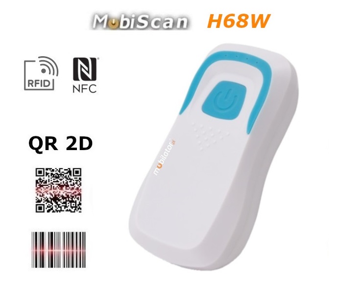 MobiScan H68W przenony lekki mini skaner kodw kreskowych 2D poczenie poprzez Bluetooth i RF wireless
