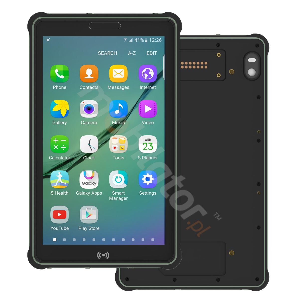 Przemysowy 8-calowy, wzmocniony tablet z dyskiem 128GB ROM oraz 6GB RAM pamici, systemem operacyjnym Android 7.0, 4G, norm IP65 i NFC - Mobipad 800ATS3 v.1