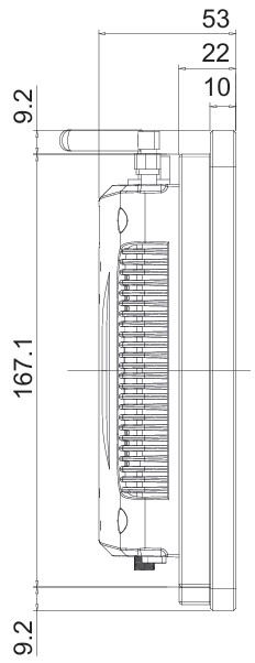 Mobitouch 101A-LF Przemysowy komputer panelowy  wymiary produktu
