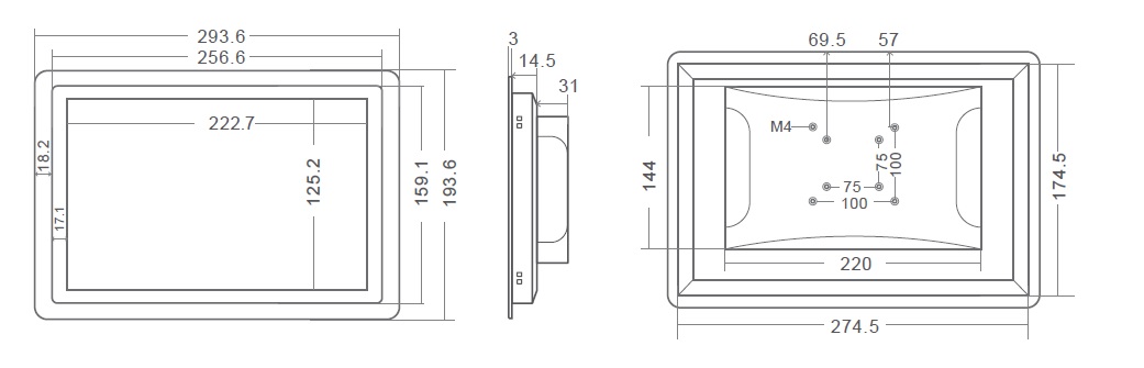 MobiTouch 101RK2a - wytrzymay Panel PC z wywietlaczem 10.1 cali - na systemie Android 7.1 - norma odpornoci IP65 na panel przedni