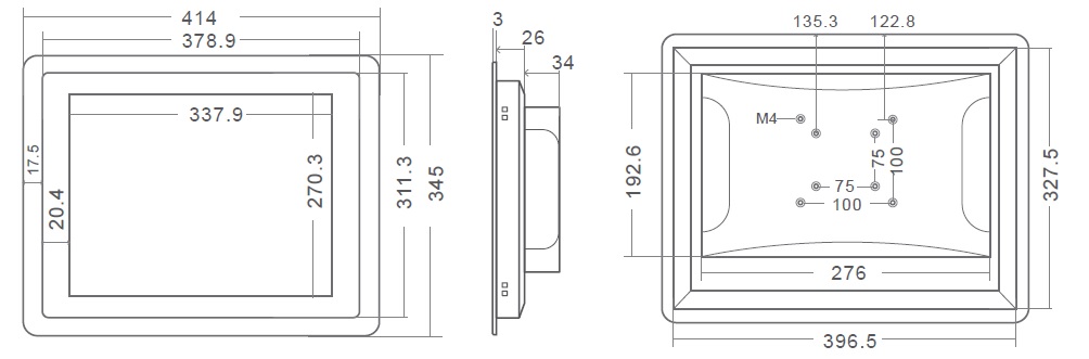 MobiTouch 17RK2 - 17-to calowy dotykowy ekran - odporny przemysowy Panel PC typu All in One - z systemem Android i norm odpornoci IP65 na przedni cz obudowy