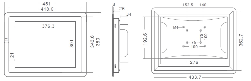 MobiTouch 19RKK4A - odporny dotykowy przemysowy Panel PC 19-to calowy - z systemem Android 7.1 i norm IP65 na przedni cz obudowy