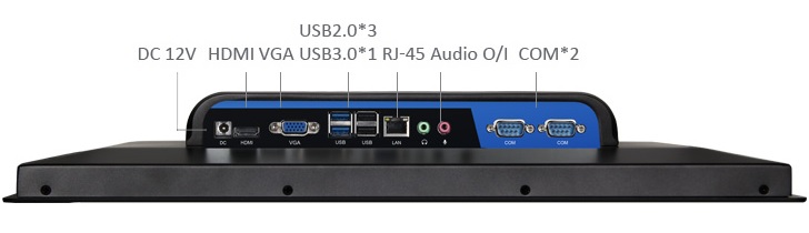 MobiTouch 12RKK2B - 12 cali dotykowy przemysowy komputer panelowy z systemem Android 7.1, norm IP65 (front), zcza: COM*2, HDMI*1, USB*2, 1*RJ45, DC12V, Audio*1, SD