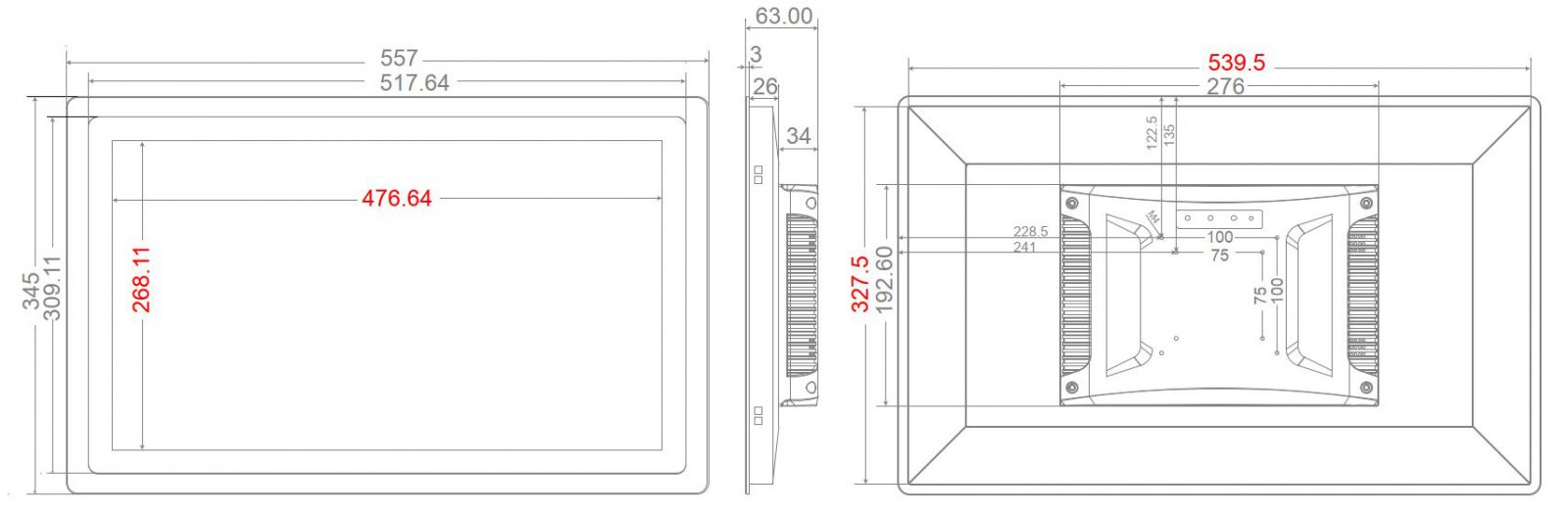 MobiTouch 215RKK4 - 21.5 cala wzmocniony panelowy komputer przemysowy na produkcj - z systemem Android i norm IP65 na przedni cz obudowy