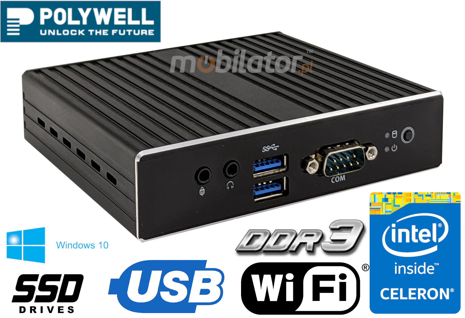 Polywell-Nano-N3350D  may niezawodny szybki i wydajny mini pc 